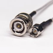 bnc-connector-cable-straight-male-to-sma-straight-male-coaxial-cable-with-rg316(3) 直插式SMA接口公頭鍍鎳轉(zhuǎn)BNC直式公頭接RG316線