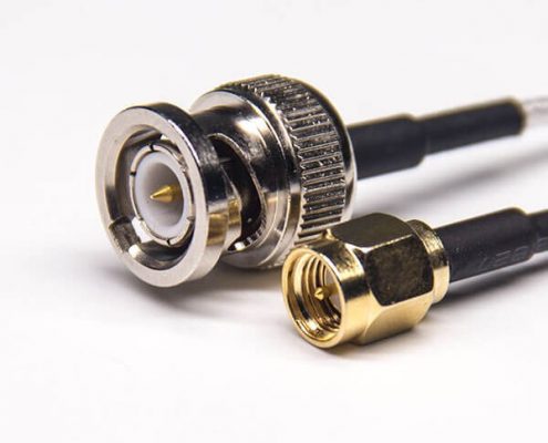 直插式SMA公頭轉(zhuǎn)BNC直式公頭同軸線纜接RG316