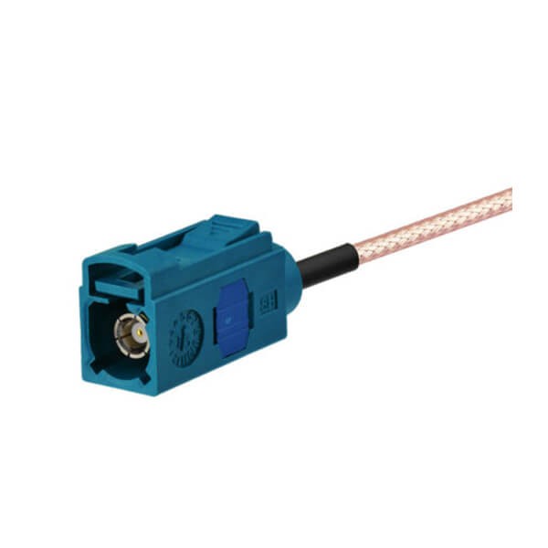 Fakra線束車載GPS天線直式Z型母頭轉(zhuǎn)SMA母頭接RG316線30cm