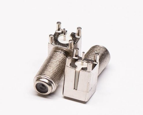 pcb連接器頭板端母頭射頻同軸F型連接器