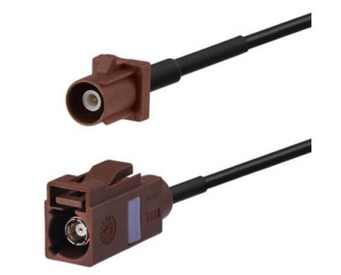 Fakra連接器母頭轉(zhuǎn)公頭F型直式車載天線延長線1米