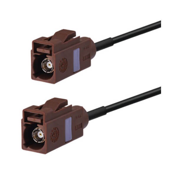 fakra-female-connector-f-type-brown-pigtail-cablecar-antenna-extension-cable-fakra-1m Fakra接口F型直式母轉(zhuǎn)母汽車天線延長(zhǎng)線1米