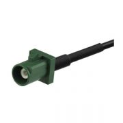 Fakra線(xiàn)纜連接器E型公頭轉(zhuǎn)RCA公頭汽車(chē)倒車(chē)后視鏡用線(xiàn)材15厘米