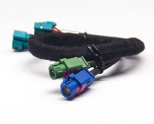 HSD 4pin母頭*2轉(zhuǎn)6pin公頭56g同軸線纜