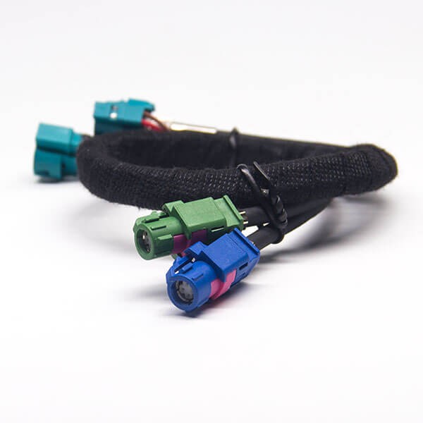 HSD 4pin母頭*2轉6pin公頭56g同軸線纜