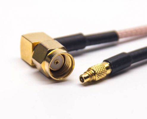 SMA公頭射頻線反極性彎式轉(zhuǎn)MMCX公頭直式接RG316