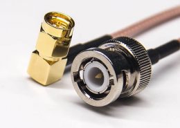 SMA轉(zhuǎn)BNC同軸線材SMA公頭90度轉(zhuǎn)BNC公頭180度接RG316