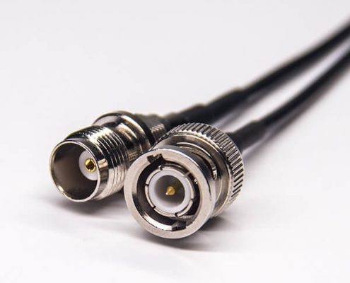 tnc母頭 接頭轉(zhuǎn)bnc直公頭180度射頻線接RG174線材