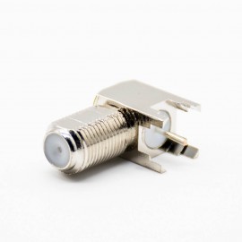 F頭連接器母頭彎式PCB板安裝插孔螺紋連接