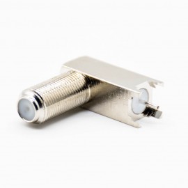 外螺紋F頭連接器母頭彎式PCB板安裝插孔加高型螺紋連接