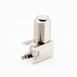 3 F頭連接器母頭彎式PCB板安裝插孔螺紋連接