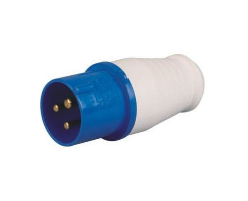 藍(lán)色工業(yè)插頭IEC6030916A3芯2相IP44防水