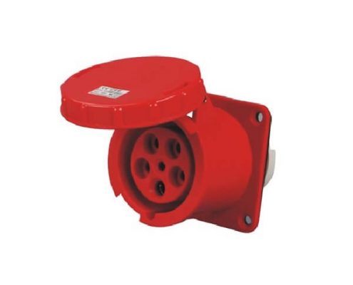 125A5芯插座CEE工業(yè)連接器暗裝插座IP67