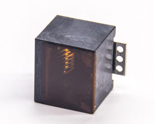 RJ45插座8p8c180度貼板式接PCB板全塑黑色外殼不帶屏蔽